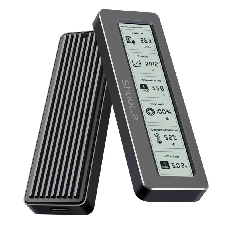 Kebidu M.2 NVMe/NGFF Dual-Protokoll SSD-Gehäuse in Schwarz, 10Gbps USB 3.2 Gen 2, Vollaluminium mit intelligenter Gesundheitsüberwachung - Bild 7