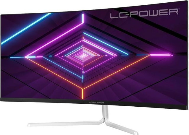 LC-Power LC-M34-UWQHD-100-C-V3 UltraWide Quad HD Computerbildschirm 86,4 cm (34 Zoll) VA-Panel, Weiß - Bild 1