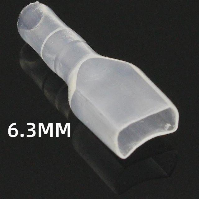 100 Stück transparente Abdeckungen für 6,3 mm Crimp Terminal Spade Connector von ELECAPITAL - Bild 1