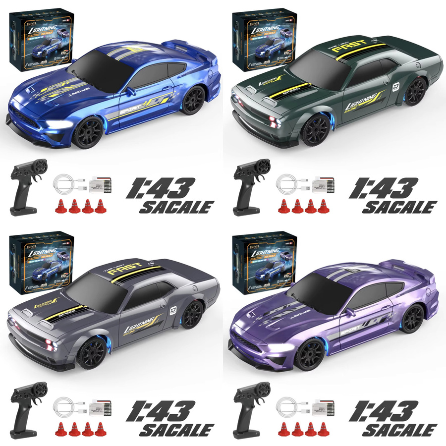 ANTSIR 4WD RC Drift-Auto, 1:43, Funkfernsteuerung, mit Beleuchtung - Bild 1