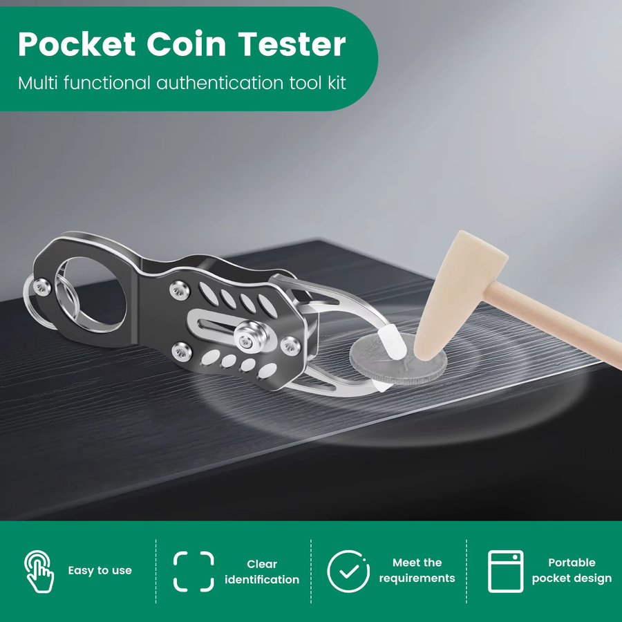 Willkey Pocket Pinger Tester Kit Tragbares Ping-Resonanz-Testgerät für Gold und Silber zur Münzresonanz-Prüfung - Bild 2