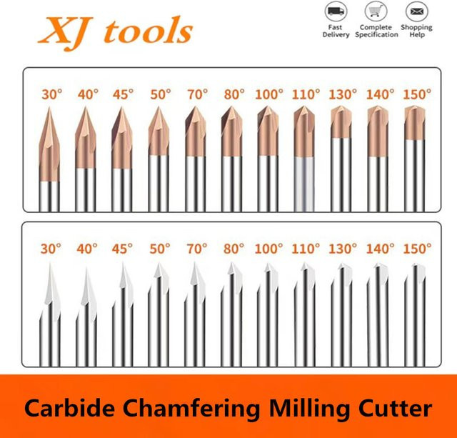 KAVTECNC TOOLS Hartmetall Anfasfräser Senker für CNC-Maschinen in Silber - Bild 1