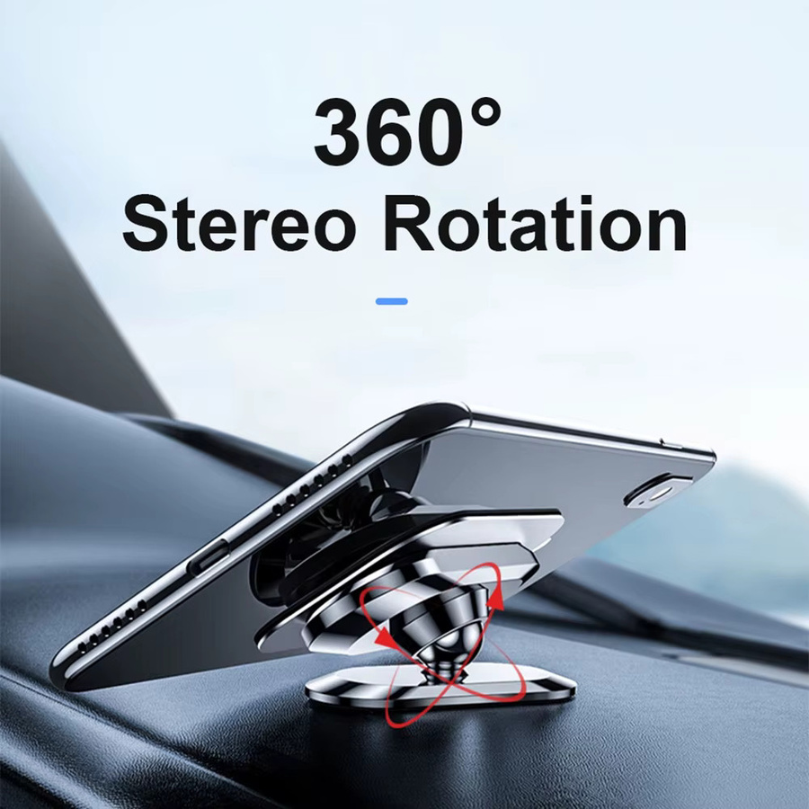 Magnetische 360 Grad Rotations Handyhalterung für 4,0-6,7 Zoll mit Saughalterung in Schwarz und Silber - Bild 4