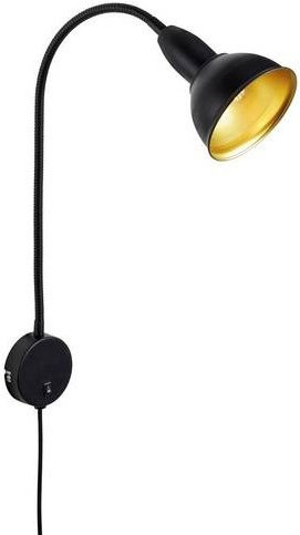 Briloner HYGGE Retro Wandleuchte aus Metall in Schwarz und Gold mit E14 Fassung - Bild 1