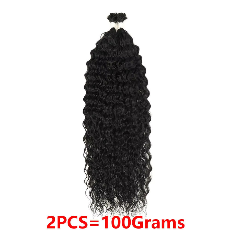 Alana beauty Synthetisches Flechthaar, Kinky Curly, Tiefe Welle, 2 Stück, 100g - Bild 2