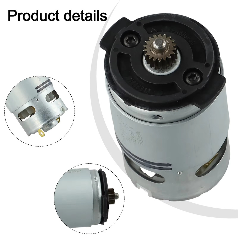 DeWalt Ersatzmotor N 376649 für DCD776 Akku-Bohrschrauber, 18 V DC Metallmotor mit 18 Zähnen in Silber - Bild 3