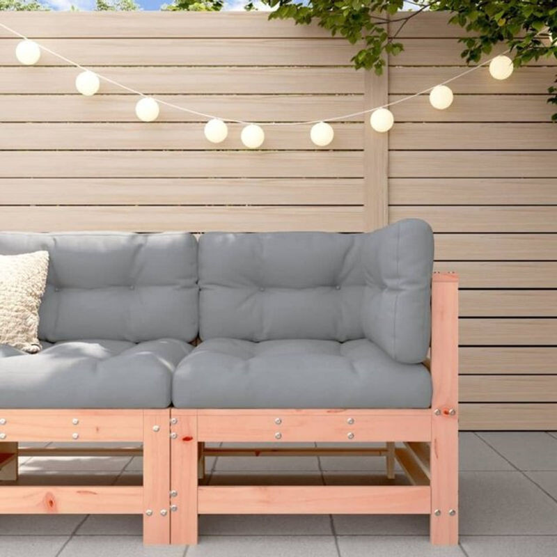 Ecksofa mit Kissen aus Massivholz Douglasie in Grau von VIDAXL mit Oxford-Gewebe, Breite: 187,5 cm, Tiefe: 163,5 cm, Höhe: 60 cm - Bild 1