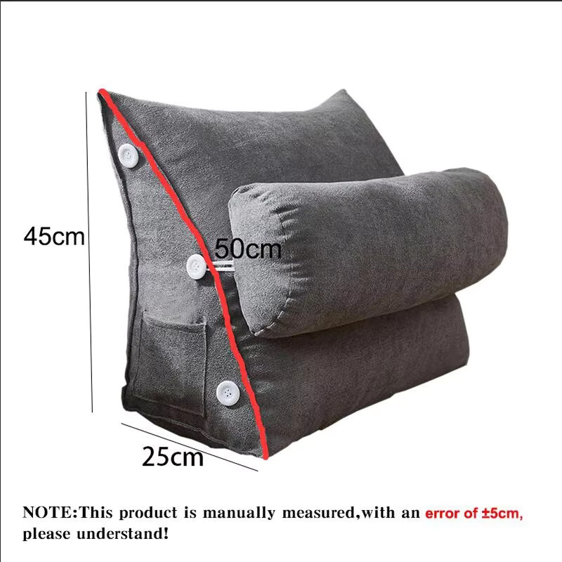 HOLAROOM Dreieckiges Keilkissen als Rückenlehne und Lendenstütze für Bett, Stuhl und Sofa - Bild 3