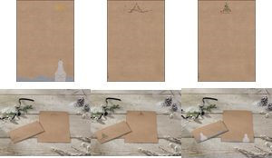sigel Weihnachts-Motiv-Kraftpapier Christmas with apples, braun, A4, 100 g/m² - Bild 1