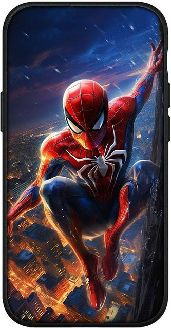 MINISO Handyhülle Spider Man Superheld für verschiedene Smartphone-Modelle in Schwarz und Multicolour - Bild 1