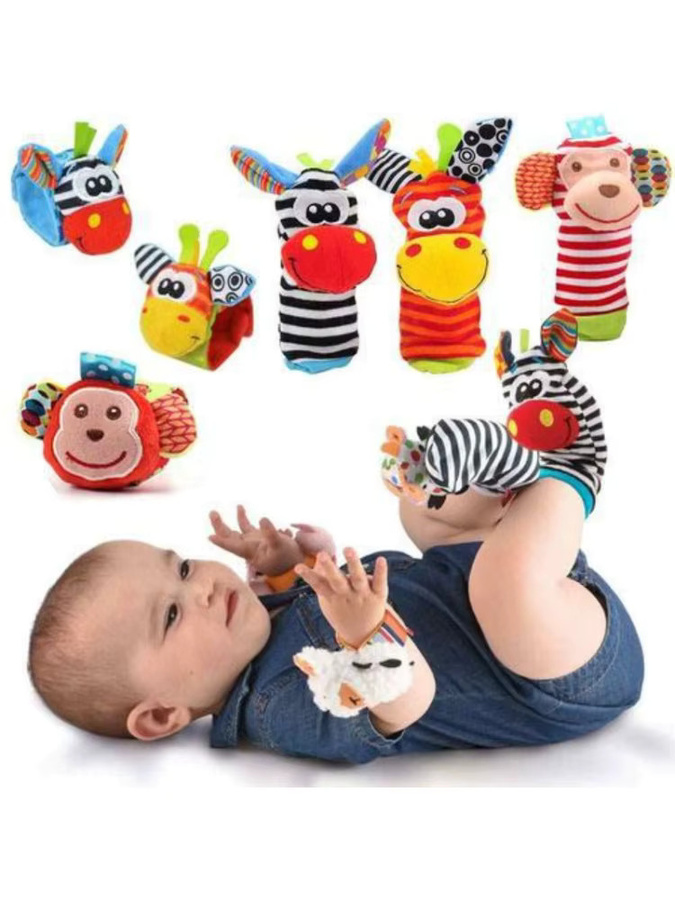 Somenie Baby Cartoon Tier Handgelenksglocke, Rassel-Socken, ab 0 Jahre - Bild 6