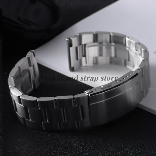 asukaband Uhrenarmband Edelstahl, Silber, Herren, 20mm 22mm - Bild 1