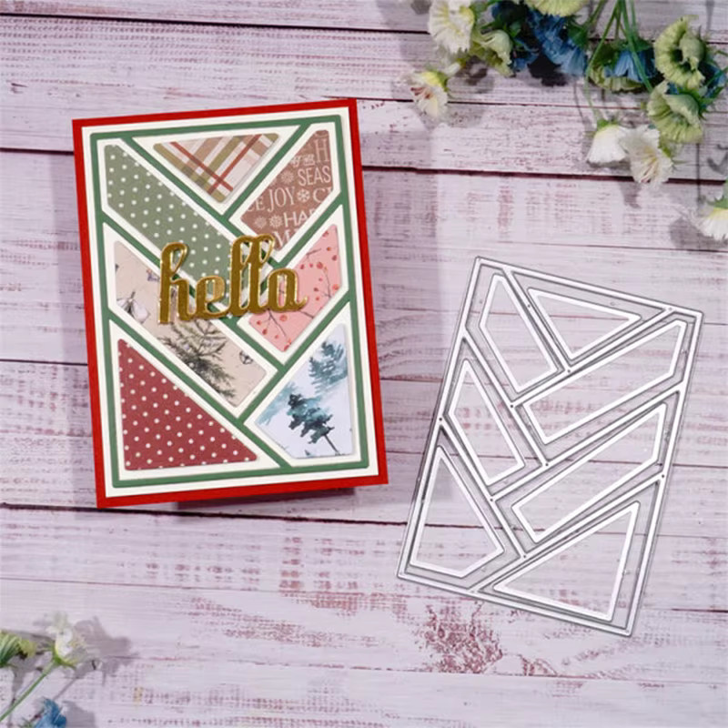 Silberne Metall-Stanzform als dekorative Schablone für DIY Scrapbooking und Handwerksarbeiten - Bild 3