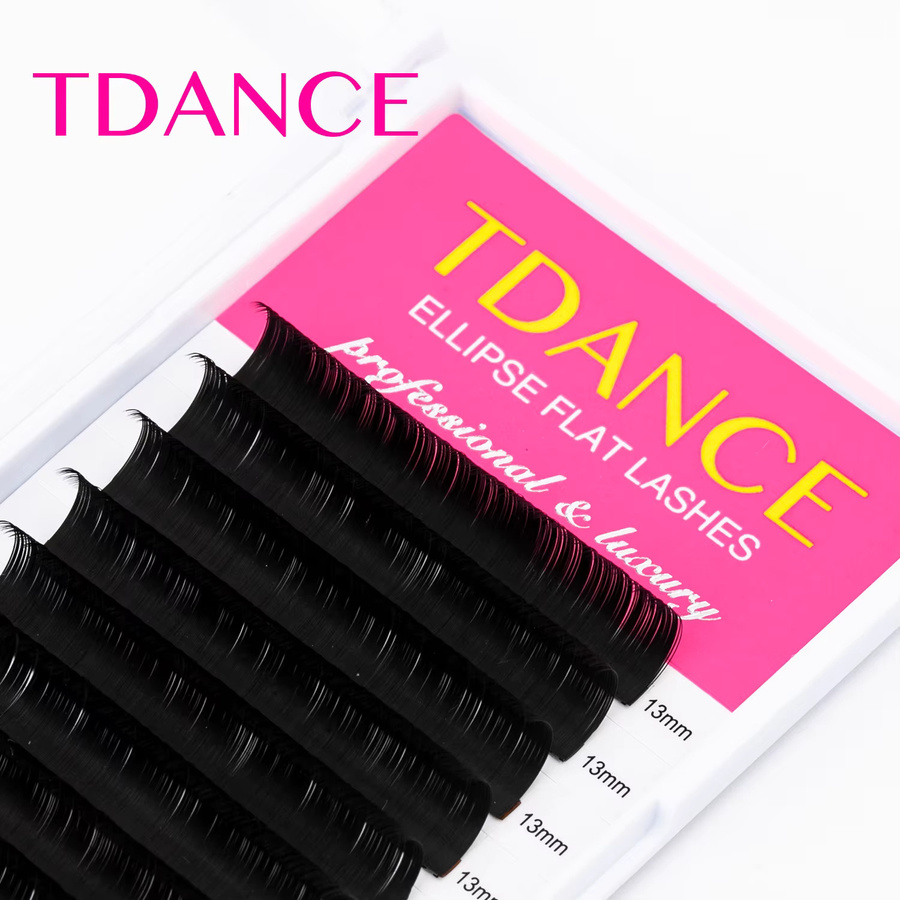 TDANCE Wimpernverlängerung, 5 Etui, Ellipse-Flachwimpern, Matt, Unisex - Bild 5