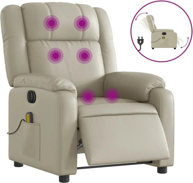 vidaXL Massagesessel Elektrisch Modell 6 in Beige aus Kunstleder - Bild 1