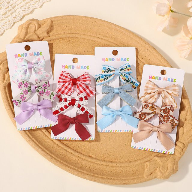 BABY BOWS Haar Clips, Blumen Stickerei, Kinder - Bild 1