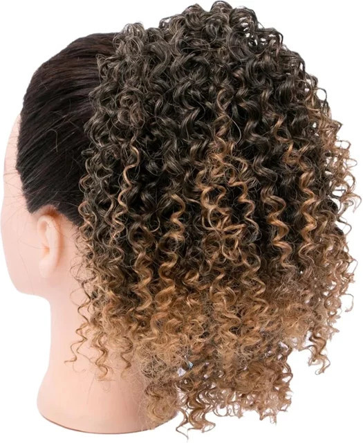 G&T Wig Pferdeschwanz Haarteil Afro Kinky Curly, Damen - Bild 1