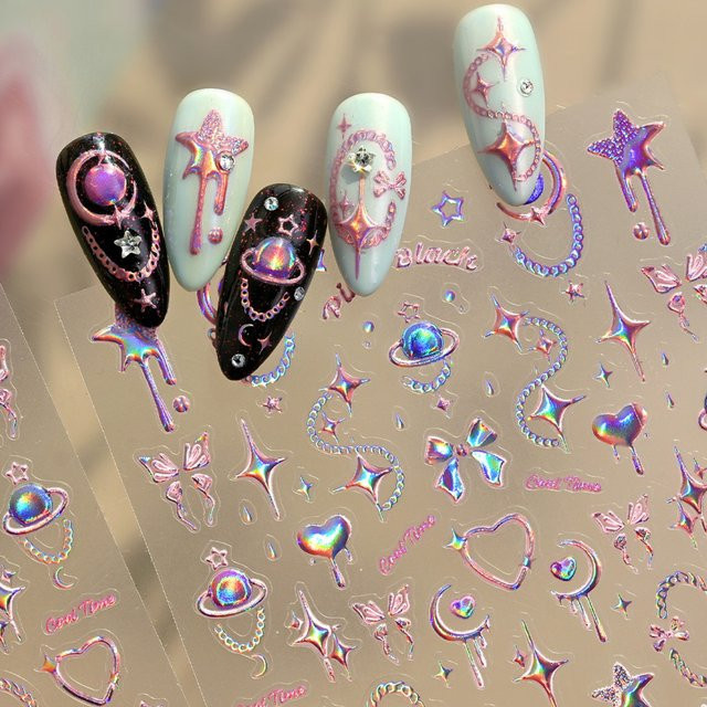 Rhstoe Nagelaufkleber Holographisch, Schimmernd, Damen - Bild 1
