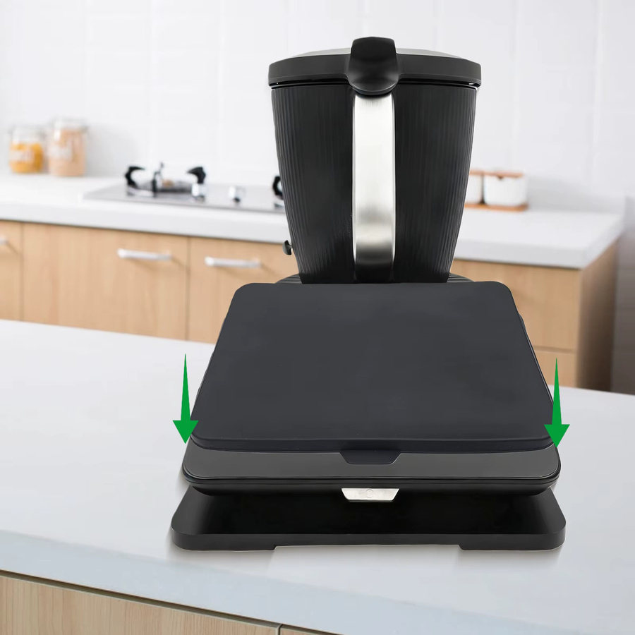 Vorwerk Thermomix TM7 Enhanced Shield Schutz aus gehärtetem Glas mit Silikonabdeckung in Schwarz - Bild 3
