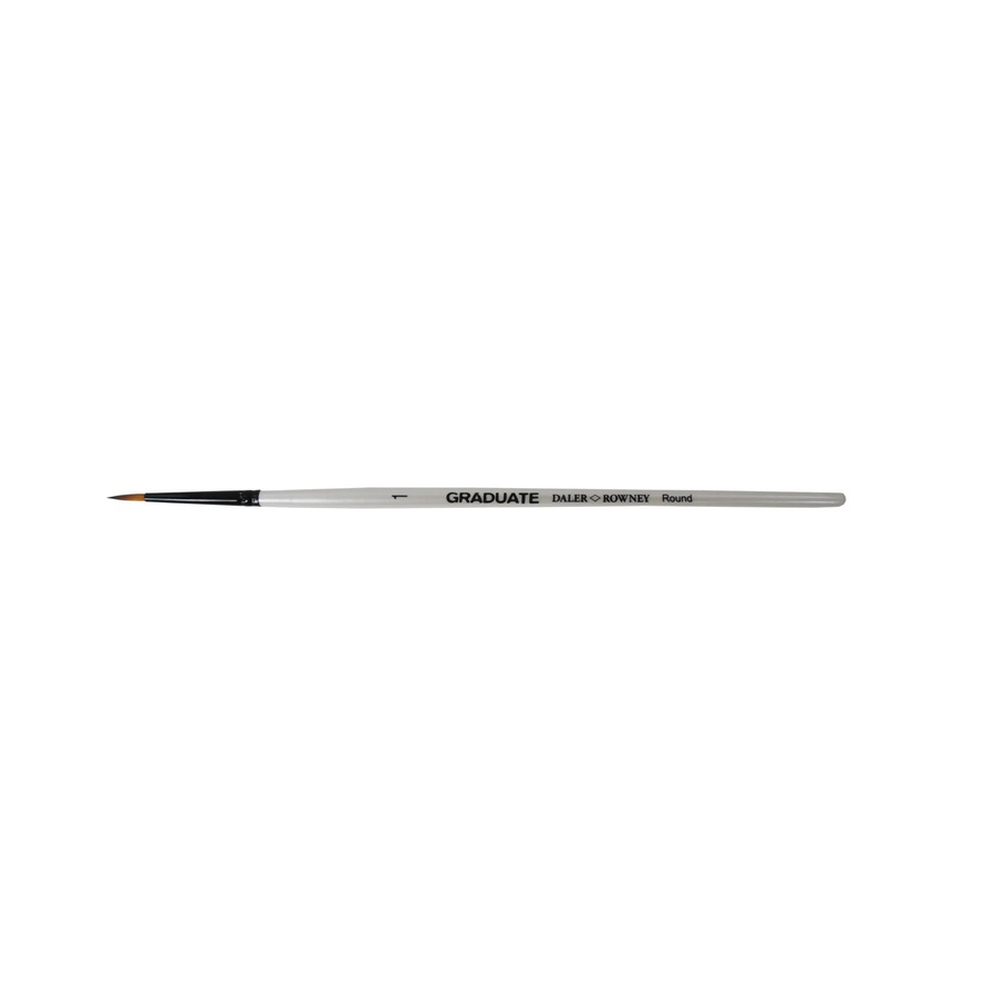 Daler-Rowney Graduate Multitechnik-Rund-Pinsel aus Synthetik in Weiß, Größe 1 - Bild 2