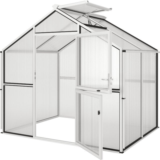 KGT Gewächshaus Novum II in pressblank mit 5,7 m² Fläche und 10 mm HKP - Bild 1