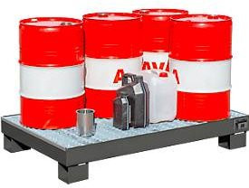 Auffangwanne AW 60-3/M aus Stahl in Grau RAL 7005 - Bild 1