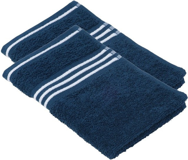 GÖZZE Gästetuch Rio Doppelpack aus Baumwolle, Blau, B/H: 30 x 50 cm - Bild 1