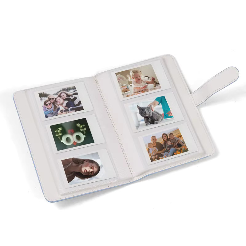 Tragbares 3-Zoll-Fotoalbum für Fujifilm Instax Mini 12 in Blau mit 108 Blättern zum Sammeln von Fotos und Ticketkarten - Bild 2
