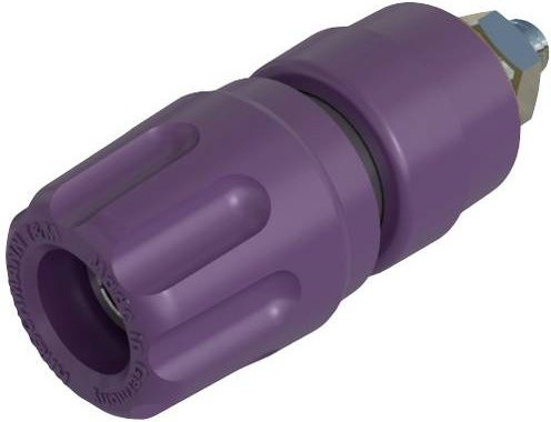 Hirschmann Test & Measurement PKI 10A Polklemme in Violett mit 35A und Messing - Bild 1
