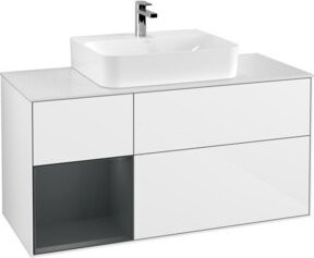 V&B Waschtischunterschrank Finion in Weiß lackiert, Breite: 120 cm, Tiefe: 50,1 cm, Höhe: 50,1 cm - Bild 1