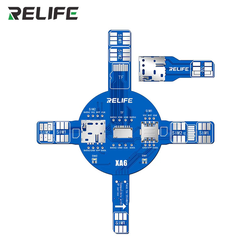 RELIFE XA6 Dual-Karten-Signaltestboard SIM TF NM Kartenleser in Blau für iPhone und Android Reparaturwerkzeug - Bild 2