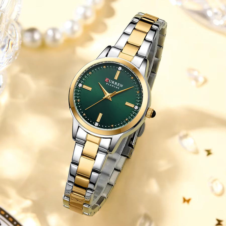 CURREN Armbanduhr Edelstahl, Analoguhr, Grün, Damen - Bild 2