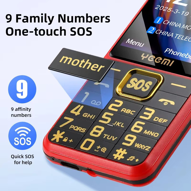 Uniwa YEEMI K3 4G Tastenfeld-Telefon mit 2,6 Zoll Display, Dual-SIM und 2500mAh Akku für Senioren - Bild 3