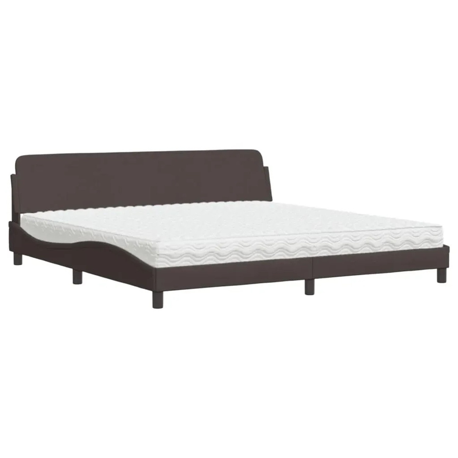 vidaXL Bett Dover mit Matratze Dunkelbraun B/T/H: 200 x 200 x 205 cm - Bild 2