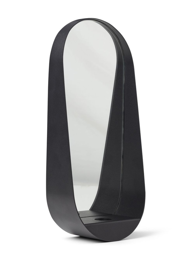 Gejst Glim Kerzenhalter Wandmontage aus Glas und Metall in Schwarz - Bild 2