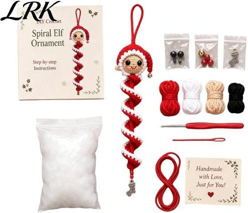 DrakeWarden DIY Schneemann Ornament Häkelpuppe, Bastelset, für Erwachsene - Bild 1