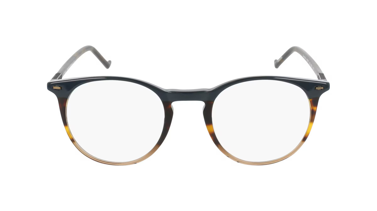 Hackett 337 Korrektionsbrille, Vollrand, Rund, Acetat, Unisex, Grün, Multicolour - Bild 1