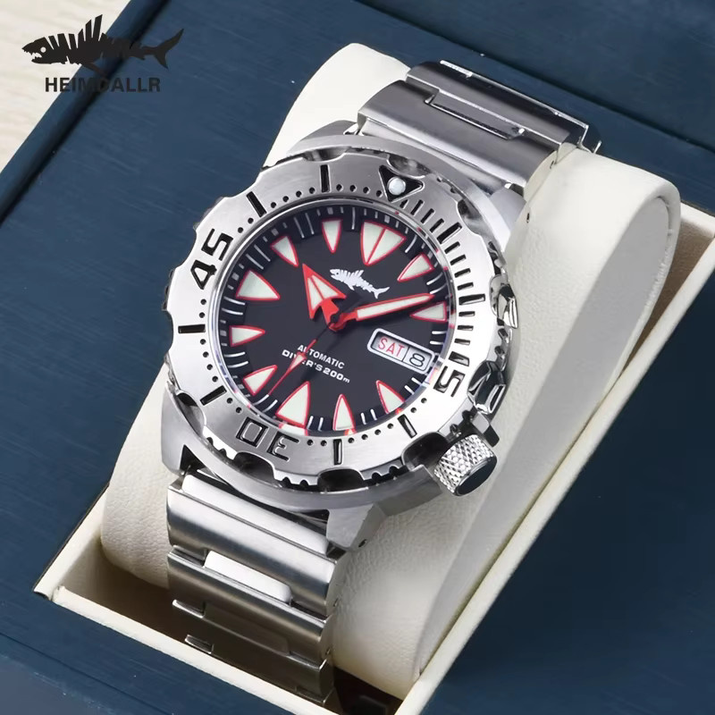 HEIMDALLR Automatik Taucheruhr, Edelstahl, Schwarz, 62 mm, Herren - Bild 1
