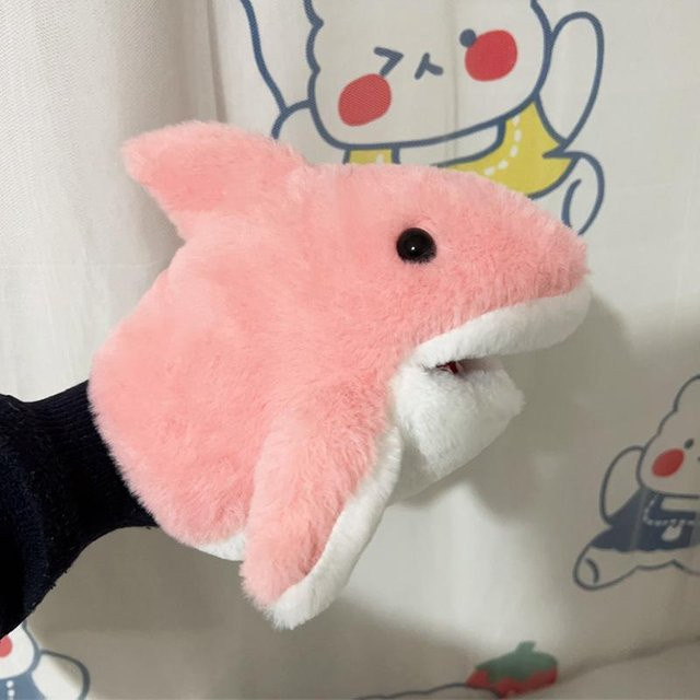 Kidsly Hai Handpuppe Plüschtier, rosa, 16cm - Bild 1