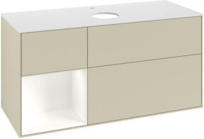 V&B Waschtischunterschrank Finion in Weiss und Grau lackiert, Breite: 120 cm, Tiefe: 50,1 cm, Höhe: 50,1 cm - Bild 1