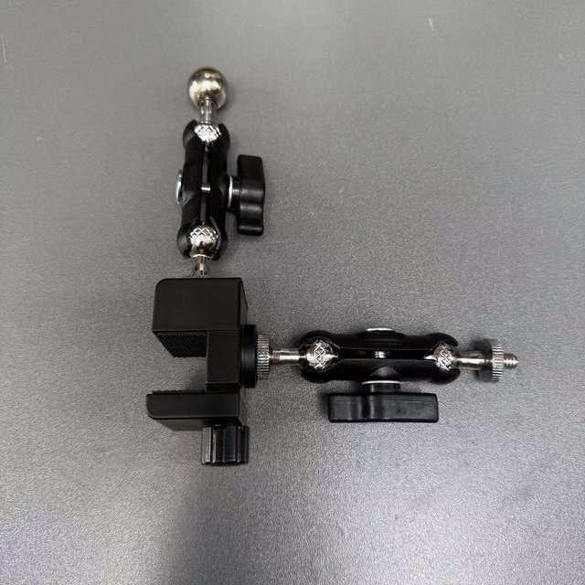 DJI Mini-Desktop-Livestreaming-Halterung mit elastischem Clip, Metallgelenk und 17-mm-Kugelkopf in Schwarz - Bild 1