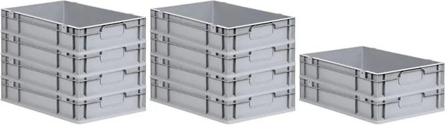 PROREGAL Spar Set 10x Eurobox Nextgen Economy Transportboxen Grau H x B x T: 12 x 40 x 60 cm - Bild 1