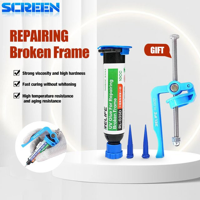 RELIFE RL-035D UV-Kleber für Rahmenreparaturen, transparent, hitzebeständig und schnell aushärtend - Bild 1