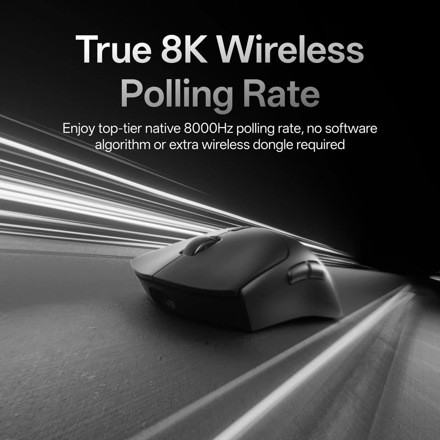 Rapoo VT7 MAX GEN Gaming-Maus in Weiß, kabellos, superleicht mit 53 g und 8K-Polling-Rate - Bild 2