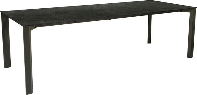 Stern Ausziehtisch Penta Aluminium in Anthrazit mit Silverstar Dark Marble Tischplatte und Nivelliersystem B/T: 200 x 100 cm bis 250 x 100 cm - Bild 1
