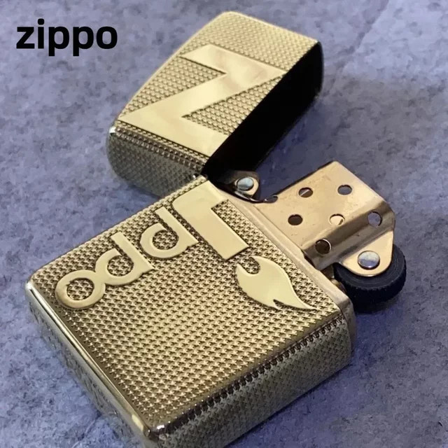 Zippo Armor Big Logo Feuerzeug in Gold mit Aufbewahrungsbox - Bild 1