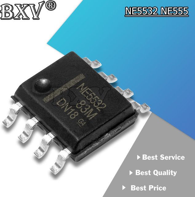 20 Stück NE5532DR SOP8 SMD IC Chipsatz in Schwarz - Bild 1