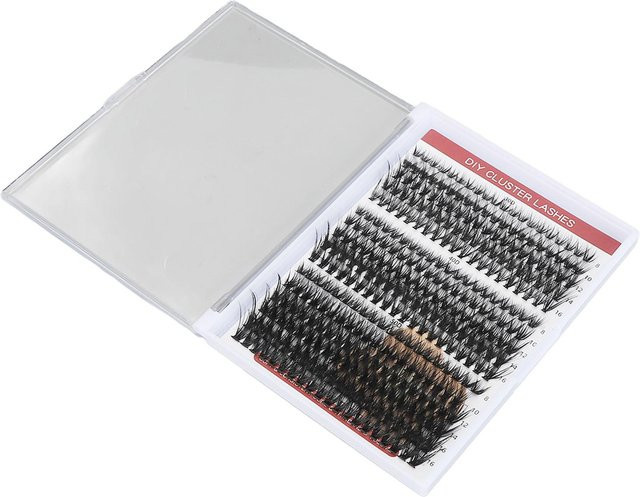 Koogeelife Wimpernverlängerungs-Set, Einzelne Wimpernbüschel, Black - Bild 1