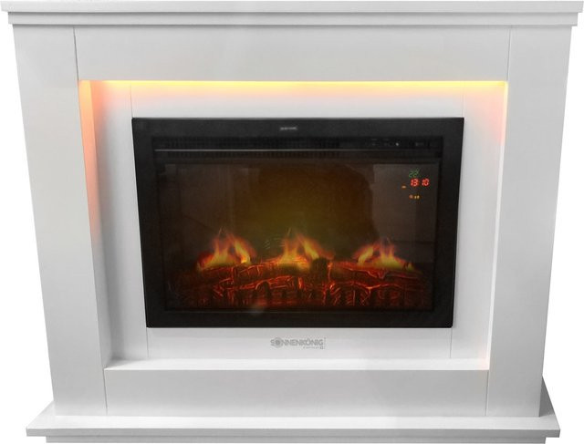 Elektrischer Kamin Stockholm von Sonnenkönig in Schwarz oder Weiß - Bild 1