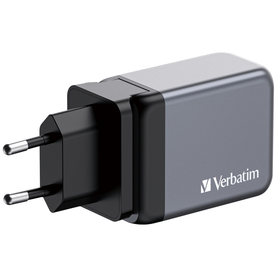 Verbatim GNC-35 Universal GaN-Ladegerät 65 W mit 1x USB-A und 2x USB-C in Schwarz/Grau - Bild 4